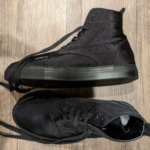 Ann Demeulemeester leather-lined black high top sneakers 39